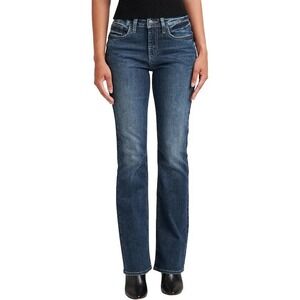 Silver Jeans Womens The Curvy High Bootcut W28 Jeans Medium Wash‎ Denim